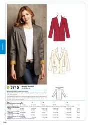 3715 Kwik Sew Lined Pocket Panel 2 Button Blazer Jacket Pattern XS-XL Uncut